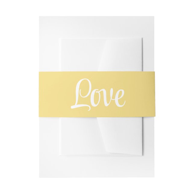 Sommerliche Liebe Minimalistische Pastellgelbe Hoc Einladungsbanderole (Vorderseite Beispiel)