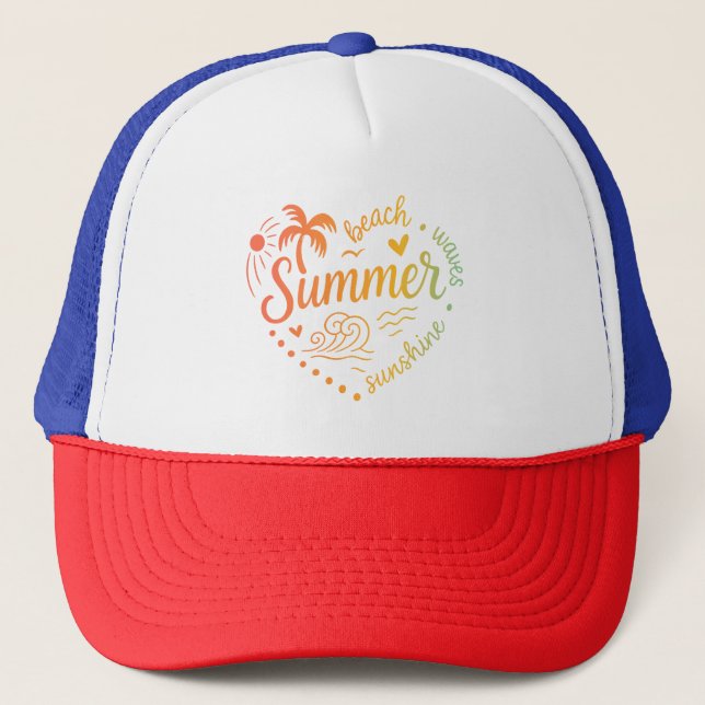 Sommerliche Liebe Truckerkappe (Vorderseite)
