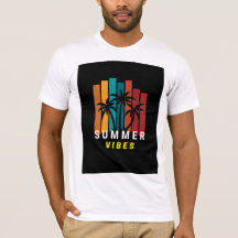 Sommerliche Palmbaum-Grafik-T-Shirt