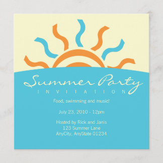 Sommerliche Party Einladung