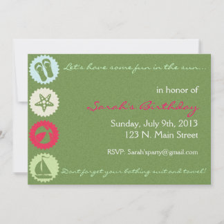 Sommerliche Party Einladung