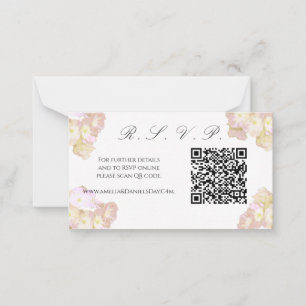 Sommerliche Pastell-Blumen Online-RSVP-Karte Mitteilungskarte