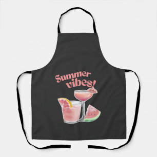 Sommerliche Pinke Cocktail-Wasserfarben-Kunst Schürze
