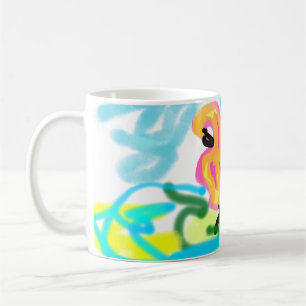Sommerliche rosa Flamingos liebenswert Kaffeetasse