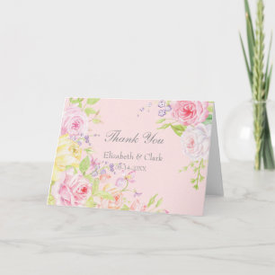 Sommerliche Rose Blume Hochzeit Danke