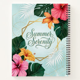 Sommerliche Ruhe Tropischer Hibiskus Blumen Notizbuch
