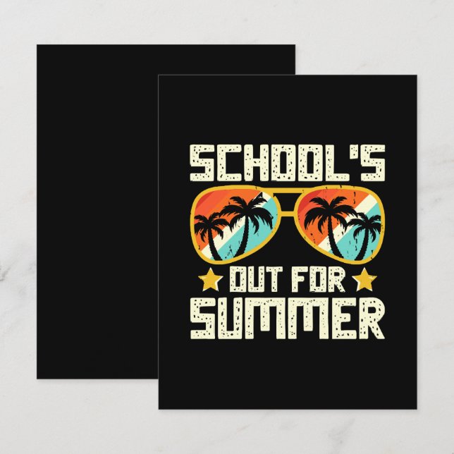 Sommerliche Schule Mitteilungskarte (Vorne/Hinten)