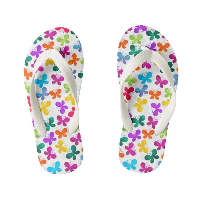 Sommerliche Seezungenschmetterlinge Flip Flops (Fußbett)