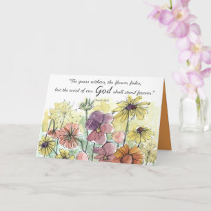 Sommerliche Segnungen Jesaja-Schriftgarten Blumen Karte