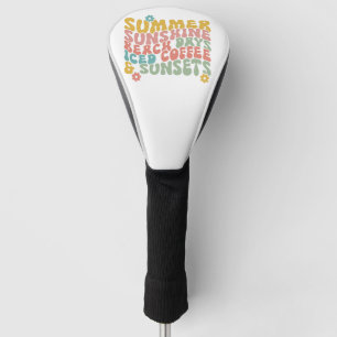 Sommerliche Sprichwort Retro Beach Ice Coffee Suns Golf Headcover