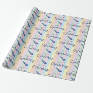 Sommerliche Strandhochzeit Ozean Muschel Regenboge Geschenkpapier