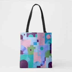 Sommerliche tropische Blumen-Tasche – Cute Blau Ro Tasche