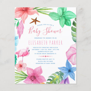 Sommerliche tropische Budget-Baby-Party-Einladung