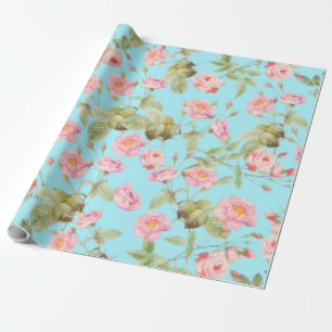 Sommerliche viktorianische Rosen im Vintage-Stil a Geschenkpapier