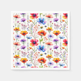 Sommerliche Wildblume Serviette