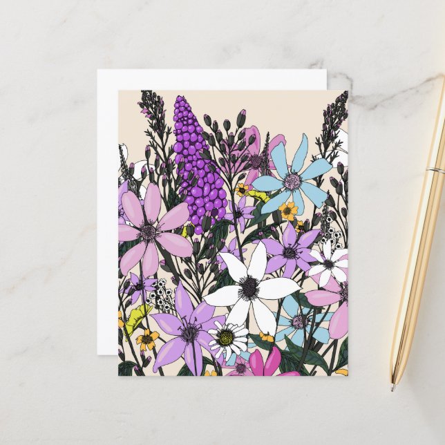 Sommerliche Wildblumen (Vorderseite/Rückseite Beispiel)