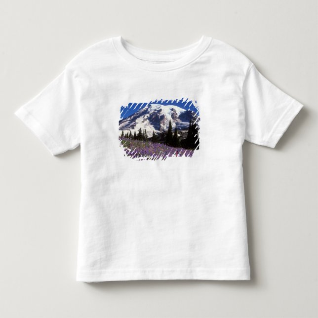 Sommerliche Wildblumen am Fuße des Rainiers, 2 Kleinkind T-shirt (Vorderseite)