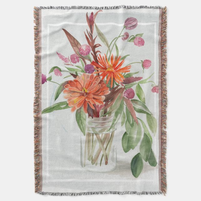 Sommerliche Wildblumen Decke (Vorderseite Vertikal)