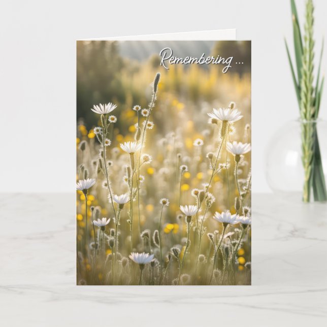 Sommerliche Wildblumen für Beileid Karte (Vorderseite)