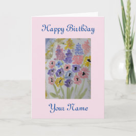 Sommerliche Wildblumen Geburtstag Karte