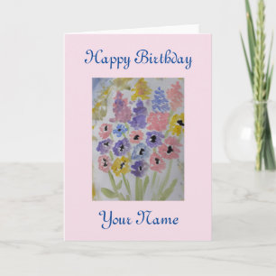 Sommerliche Wildblumen Geburtstag Karte