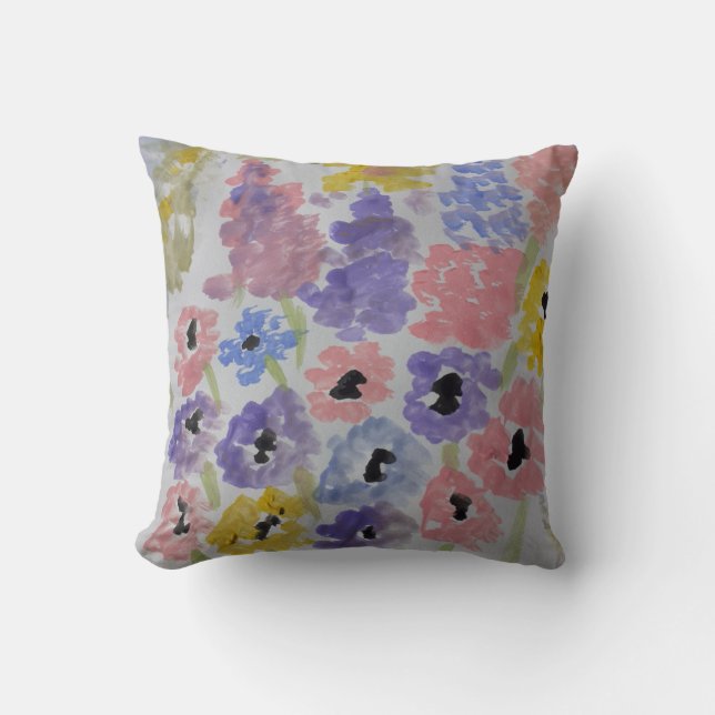 Sommerliche Wildblumen Kissen (Vorderseite)