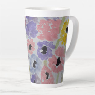 Sommerliche Wildblumen Latte Tasse