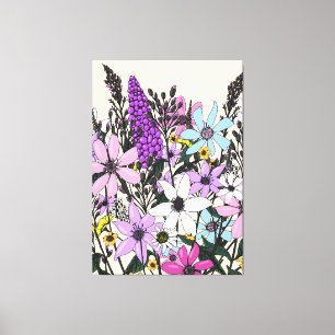 Sommerliche Wildblumen Leinwanddruck
