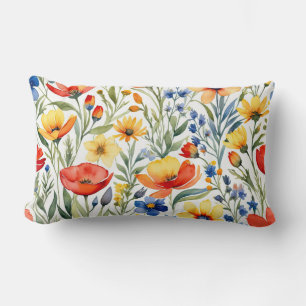 Sommerliche Wildblumen Lendenkissen