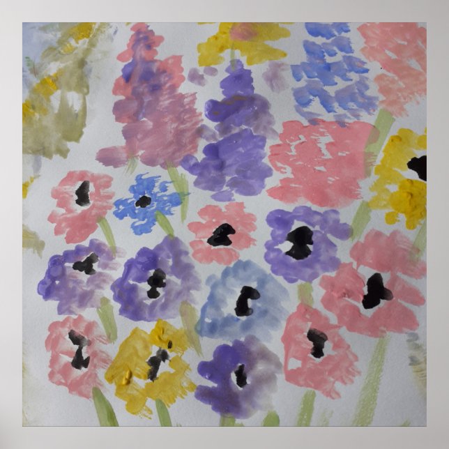 Sommerliche Wildblumen Poster (Vorne)