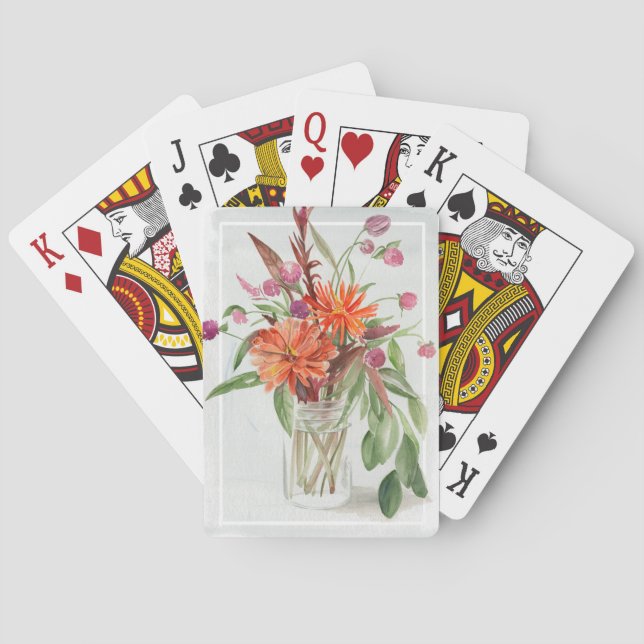 Sommerliche Wildblumen Spielkarten (Rückseite)