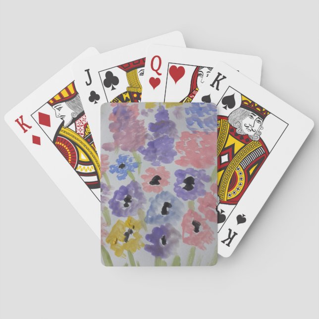 Sommerliche Wildblumen Spielkarten (Rückseite)