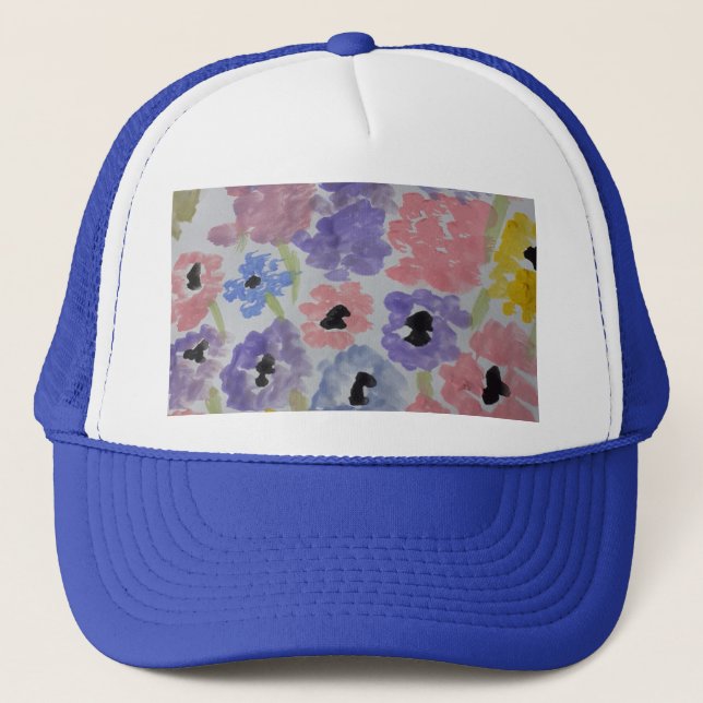 Sommerliche Wildblumen Truckerkappe (Vorderseite)