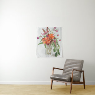Sommerliche Wildblumen Wandteppich
