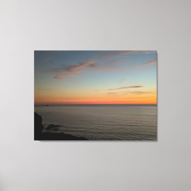 Sommerlicher Sonnenuntergang auf Droskyn Point Per Leinwanddruck (Vorderseite)