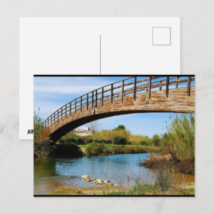 Sommerlicher Spaziergang entlang des Túria-Flusses Postkarte