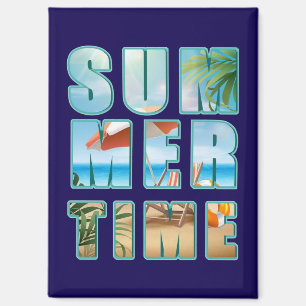 Sommerlicher Text mit Big Letters Beach-23430 Magnet