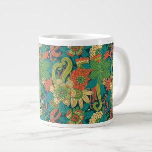 Sommerliches Blumenmuster Jumbo-Tasse