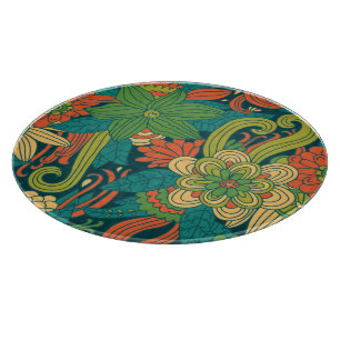 Sommerliches Blumenmuster Schneidebrett