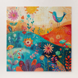 Sommerliches Fantasie-Puzzle