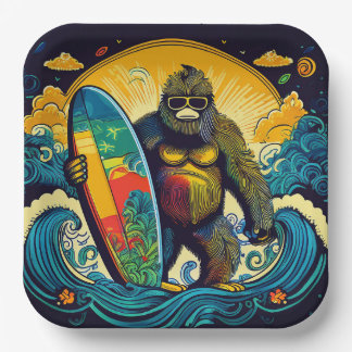 Sommerliches Party mit Bigfoot Pappteller
