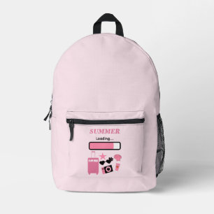 Sommerliches Rosa Laden Bedruckter Rucksack