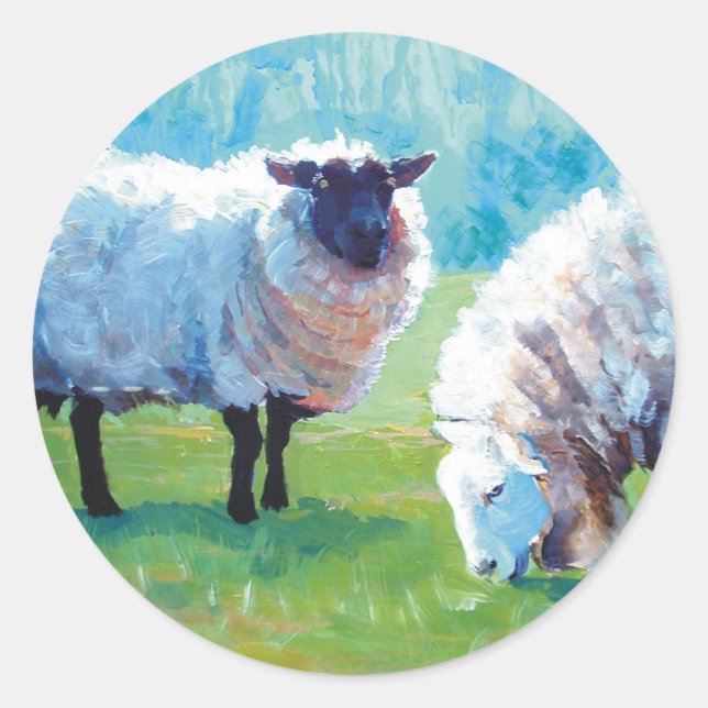 Sommerlicht Runder Aufkleber (Vorderseite)