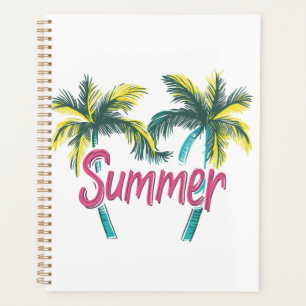 Sommerlogo - Sommerpalmen mit tropischen Farben Planer