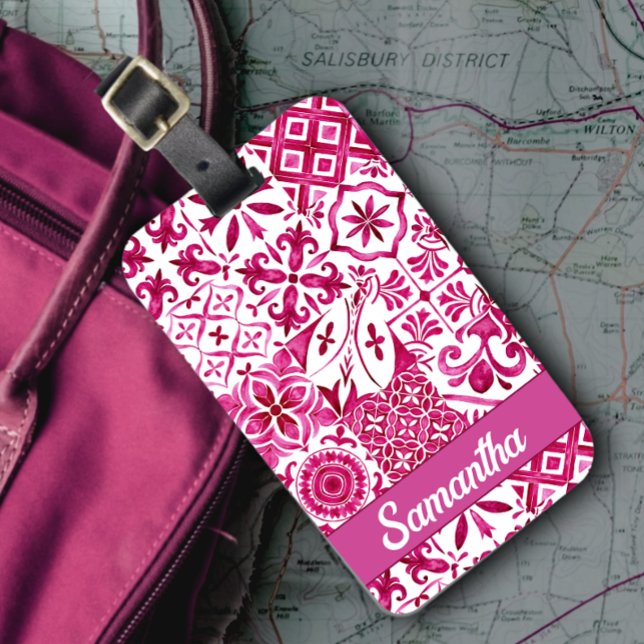 Sommermajolika rot sizilianische Mittelmeer Gepäckanhänger (Von Creator hochgeladen)