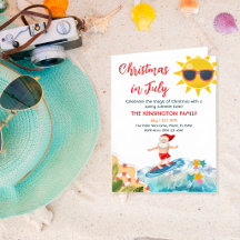 Sommermann Tropischer Strand Weihnachten im Juli 