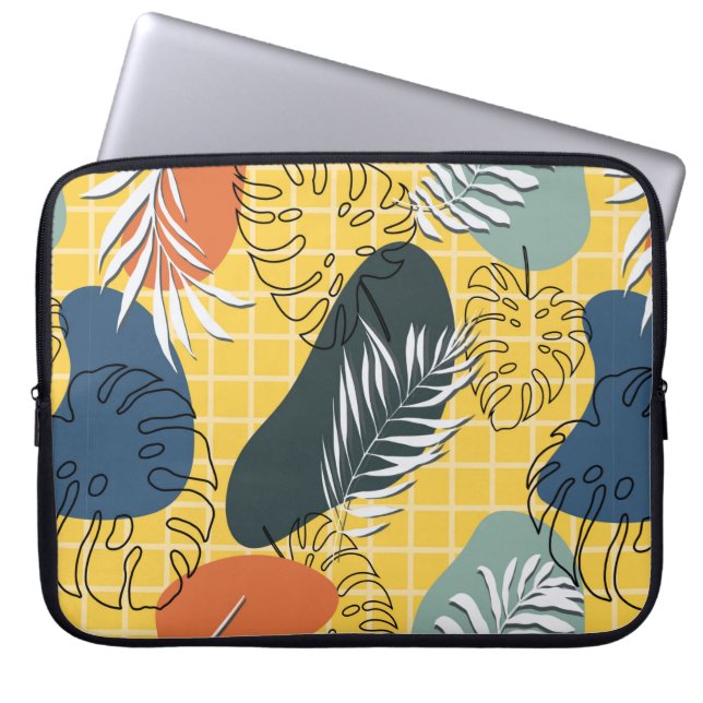 Sommermemphi nahtlos, abstrakte Formen und Laptopschutzhülle (Vorderseite)