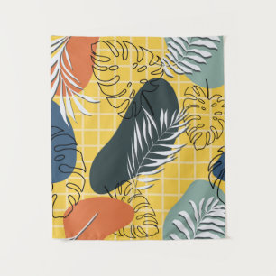 Sommermemphi nahtlos, abstrakte Formen und Wandteppich