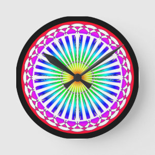 Sommermonate Blume Runde Wanduhr