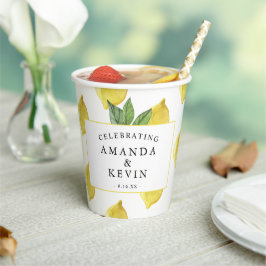 Sommermonate Hochzeit Pappbecher